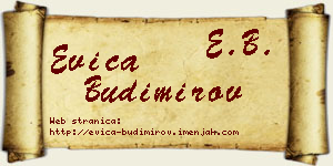 Evica Budimirov vizit kartica